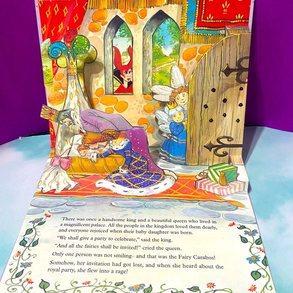 SLEEPING BEAUTY VINTAGE 90s POP-UP PICTURE STORY HARDCOVER BOOK BROWN WATSON - Picture 6 of 16